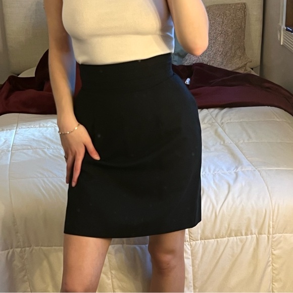 Vintage Black Pencil Skirt - Picture 1 of 10